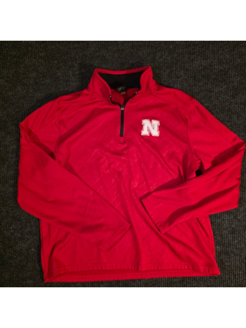 Colosseum Red Nebraska Huskers 1/4 Zip Pullover Sweatshirt Large